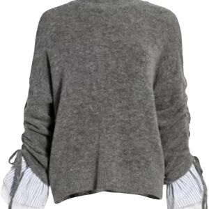 Cinq à Sept wool sweater with amazing cuff detail